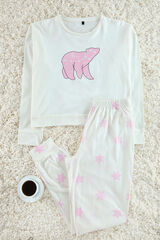 Trendyol Conjunto de pijama estrellas blanco y rosa rosa