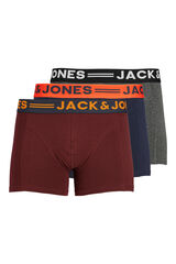 Jack & Jones Pack 3 b&oacute;xers morado/lila