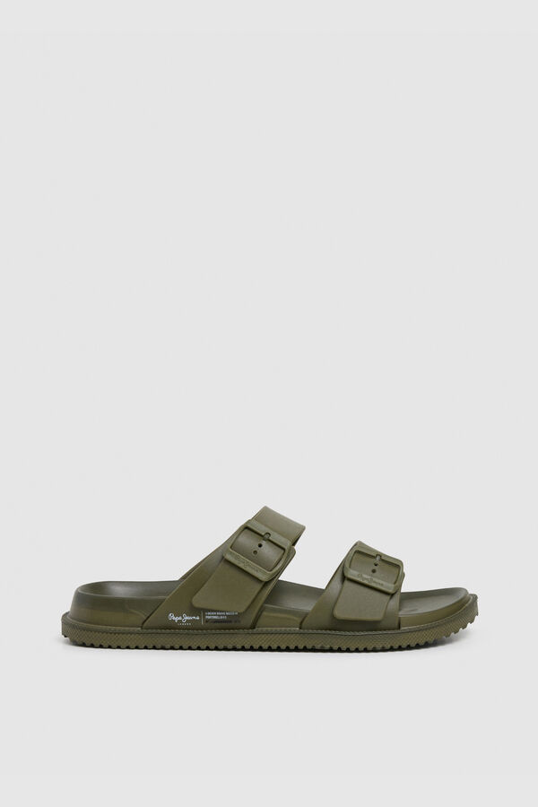 Pepe Jeans Sandalia doble tira militar kaki