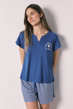 Women'secret Plava Snoopy kratka pidžama