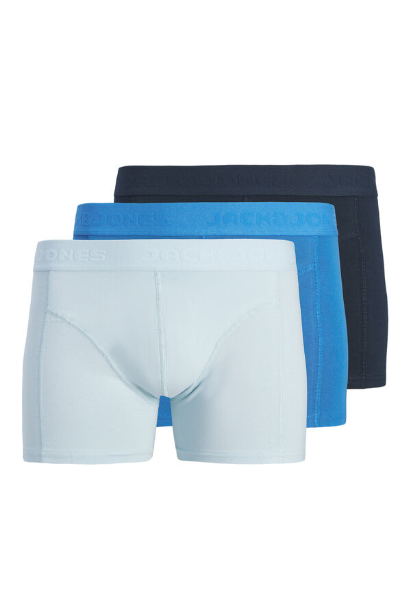 Jack & Jones Pack 3 boxers algod&oacute;n org&aacute;nico azul