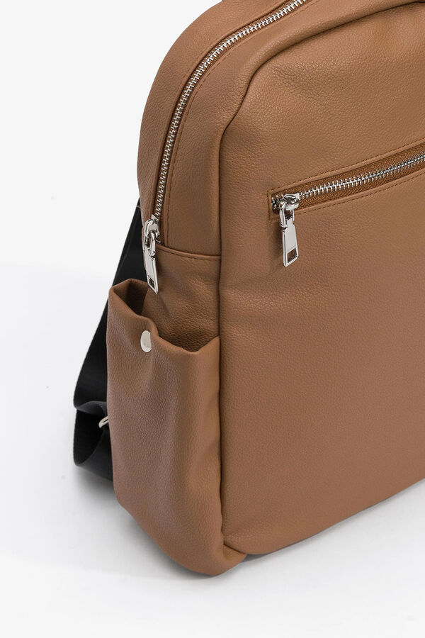 Vilanova Mochila com Al&ccedil;a de Tecido cru