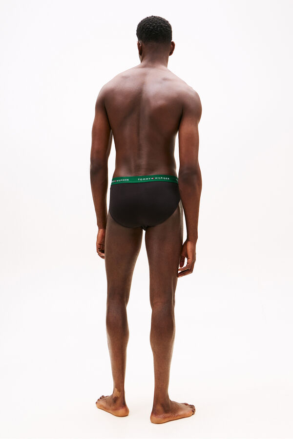 Tommy Jeans Pack de 3 Slip Algod&oacute;n negro