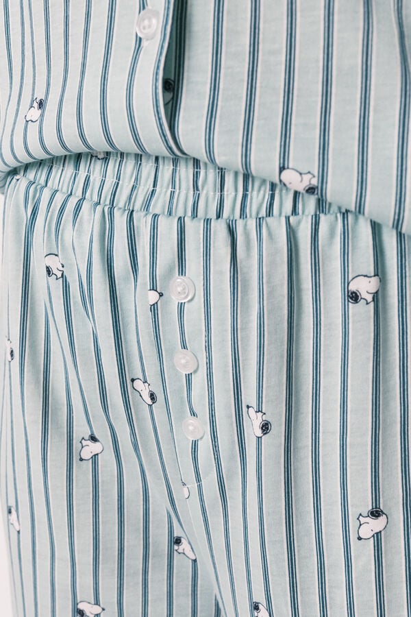 Women'secret Zelena pamučna Snoopy ko&scaron;ulja pidžama Print