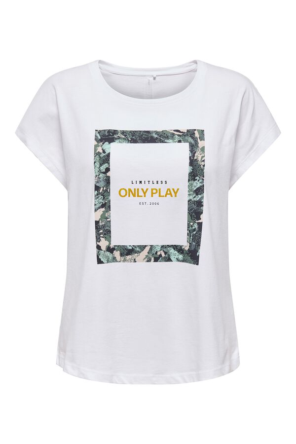 Only Play Camiseta algod&oacute;n org&aacute;nico manga corta. blanco