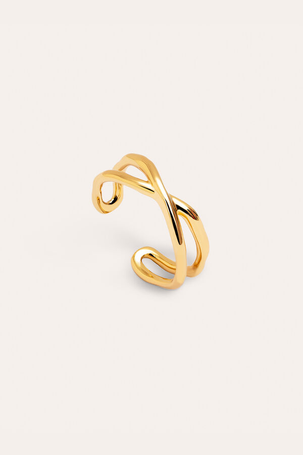 Singularu Gold Plated Hug Ring imprim&eacute;