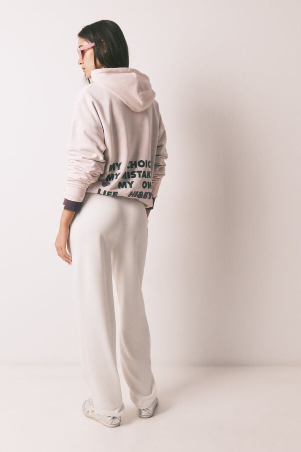 HI&BYE Bele pamučne jogger pantalone Bež