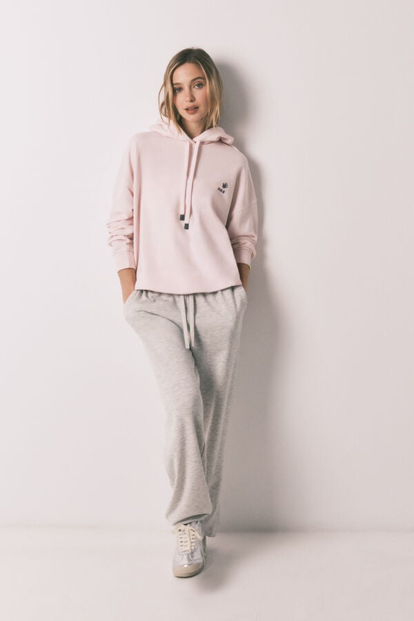HI&BYE Sive pamučne jogger pantalone Siva