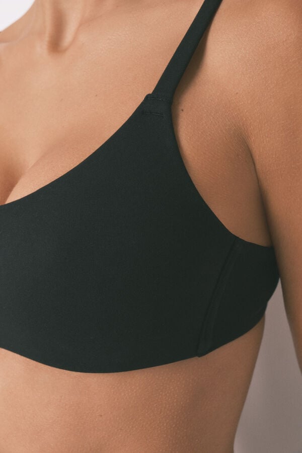 Women'secret Crni pamučni top grudnjak Crna