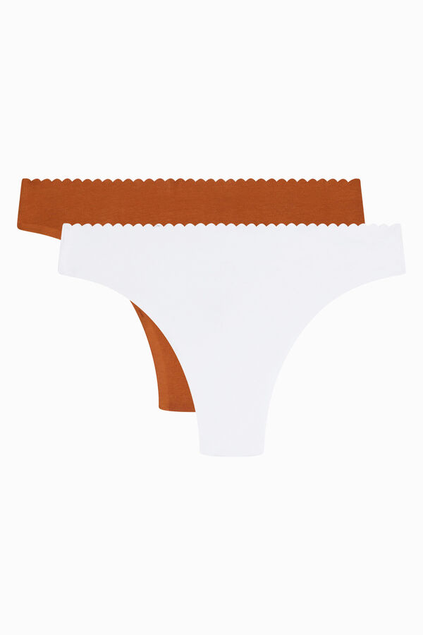 DIM Pack de 2 tangas sin costuras estampado