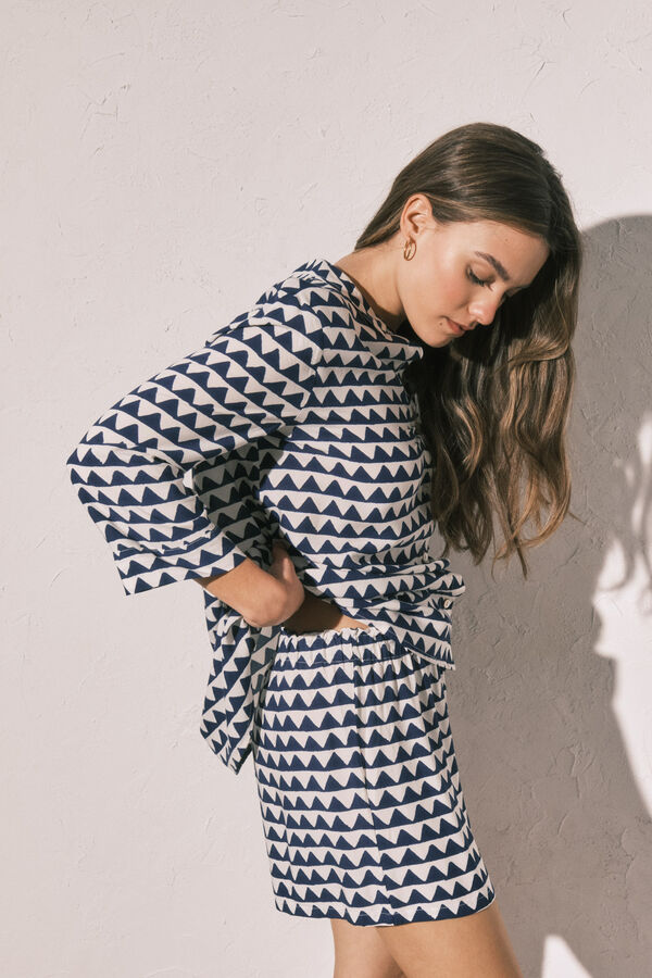 Women'secret Kratka ko&scaron;ulja pidžama sa geometrijskim printom Print