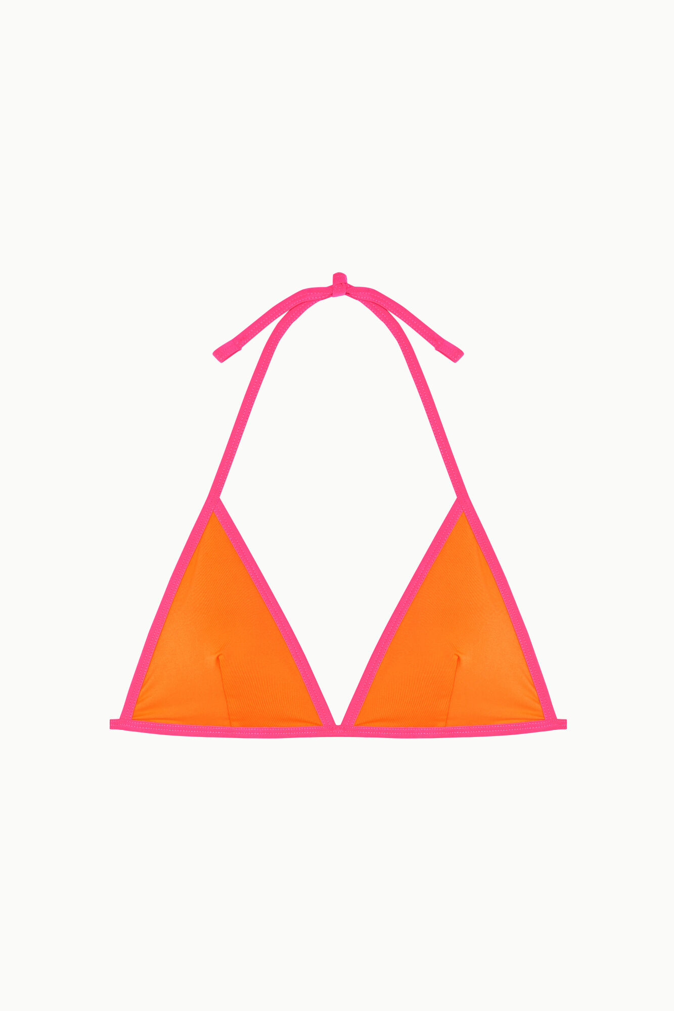 Cotton Sail Top biqu&iacute;ni triangular com debruns fl&uacute;or