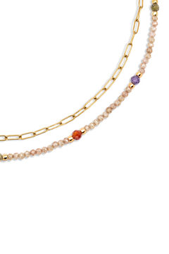 Singularu Collar Glam 90cm Acero Ba&ntilde;o Oro