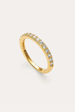 Singularu Anel Brilho prata banhado a ouro 18kt