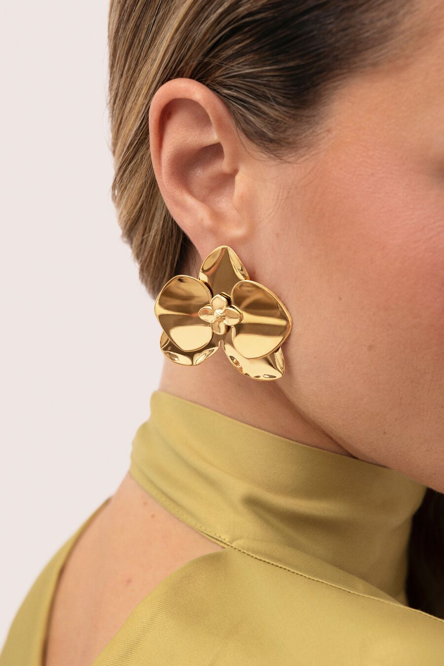 Pendientes Botanic Acero Baño Oro