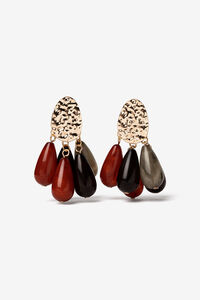 Vilanova Brincos martelados com pingentes