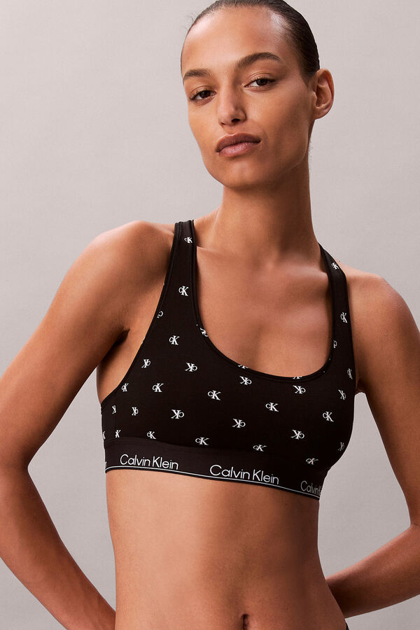 Calvin Klein Sujetador bralette logo gris