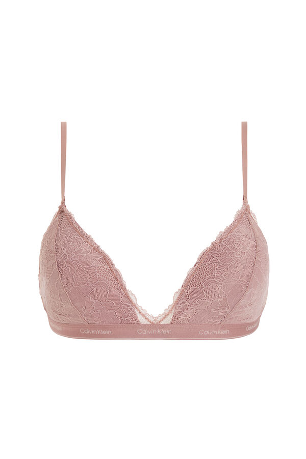 Calvin Klein CK logo triangle bra Roze