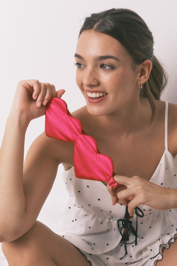 Women'secret Bela sa printom srca kratka pidžama sa bretelama Print