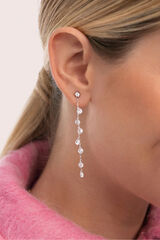 Singularu Pendientes Long Spark Plata gris