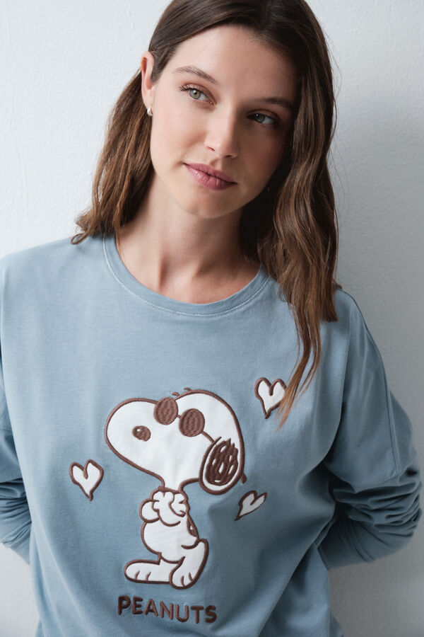 Women'secret Duga pidžama Snoopy 3D Plava