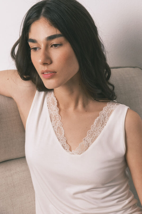 Women'secret Bež pletena vrlo mekana majica Bež