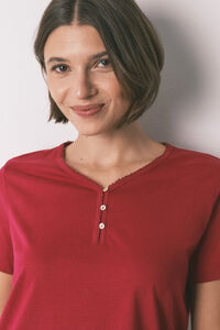 Women'secret Majica kratak rukav crvene boje od 100% pamuka