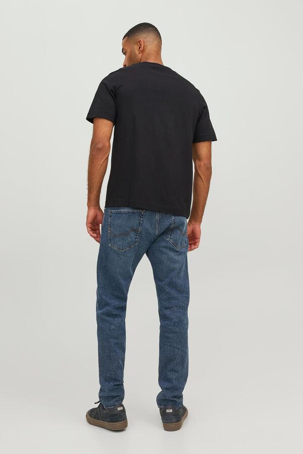 Jack & Jones Camiseta manga corta print logo algod&oacute;n org&aacute;nico  black