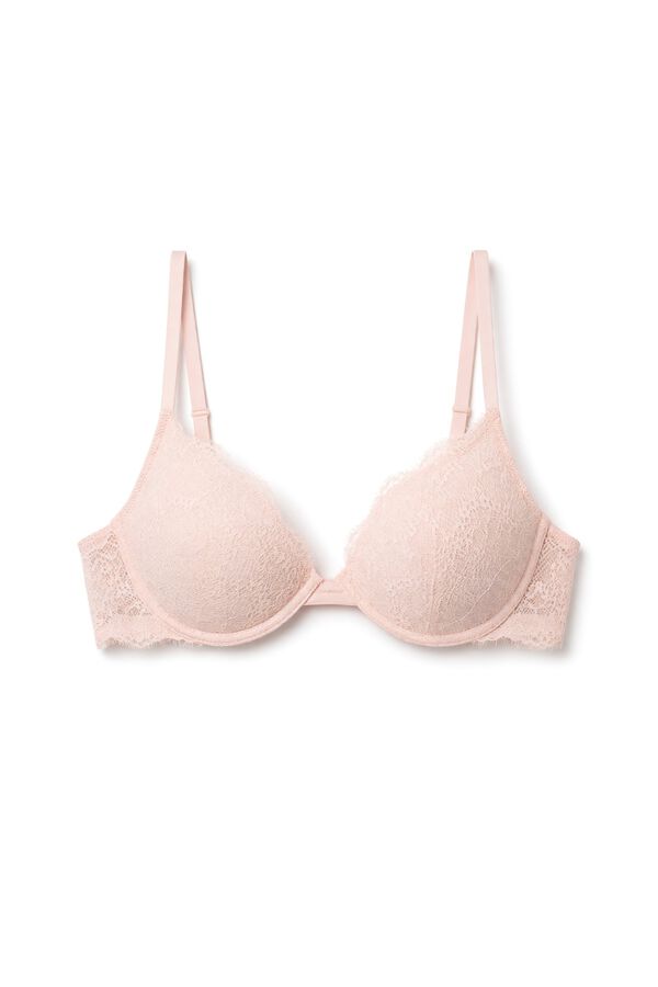 Women'secret Roze čipkasti push-up grudnjak GORGEOUS Roze