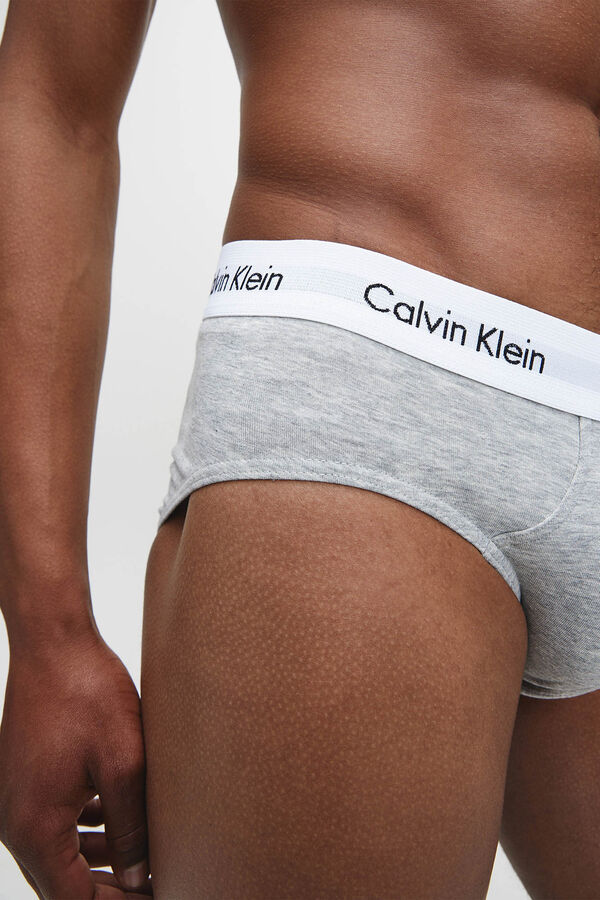 Womensecret Pack de 3 Slips de algodón con cinturilla de Calvin Klein estampado
