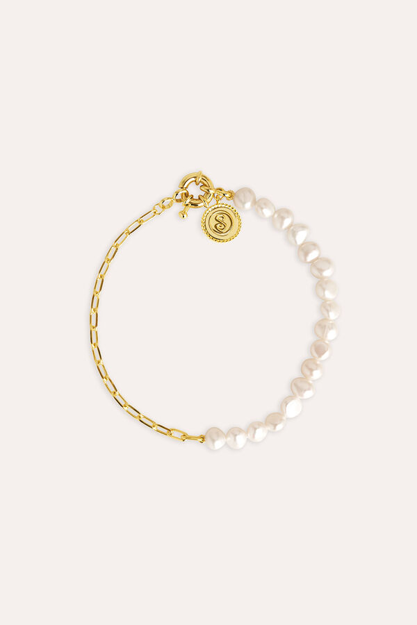 Womensecret Chic Pearl gold-plated bracelet imprimé