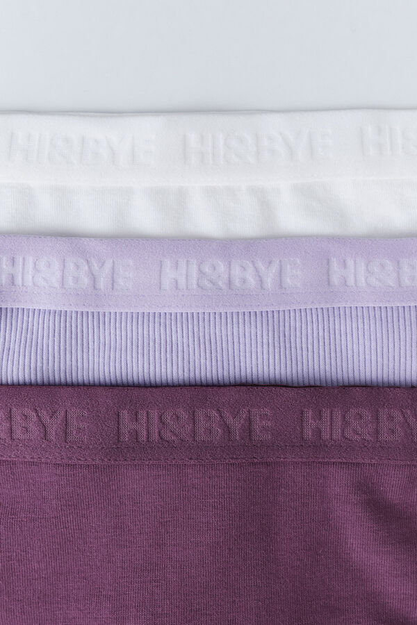 HI&BYE Paket od 3 ljubičaste, lila i bele japanke Bela