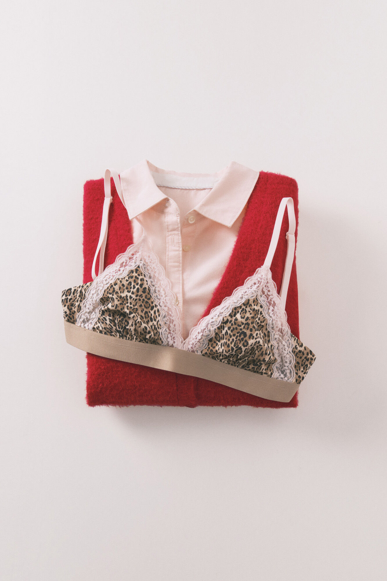 Women'secret NATURAL barna &aacute;llatmint&aacute;s h&aacute;romsz&ouml;gletű melltart&oacute;