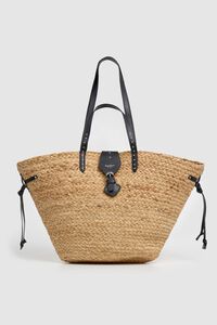 Pepe Jeans Bolso tote playa rafia tachuelas