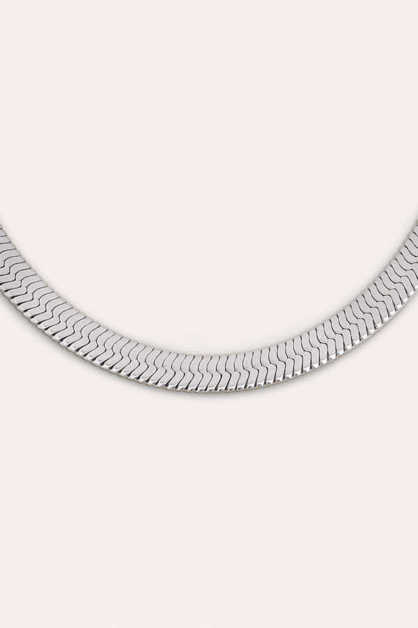 Singularu Big Lisse Steel Necklace grey