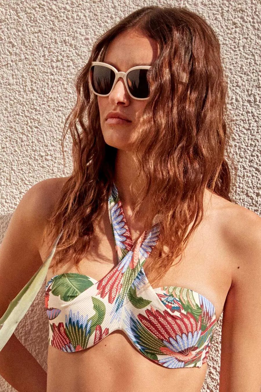 Top bikini bandeau multiposición