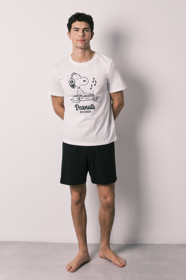 Women'secret Mu&scaron;ka kratka pidžama od pamuka Snoopy Bež