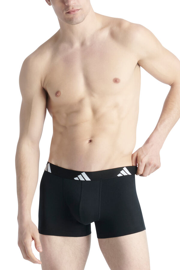 Adidas Pack de 2 b&oacute;xers de algod&oacute;n Active Flex negro