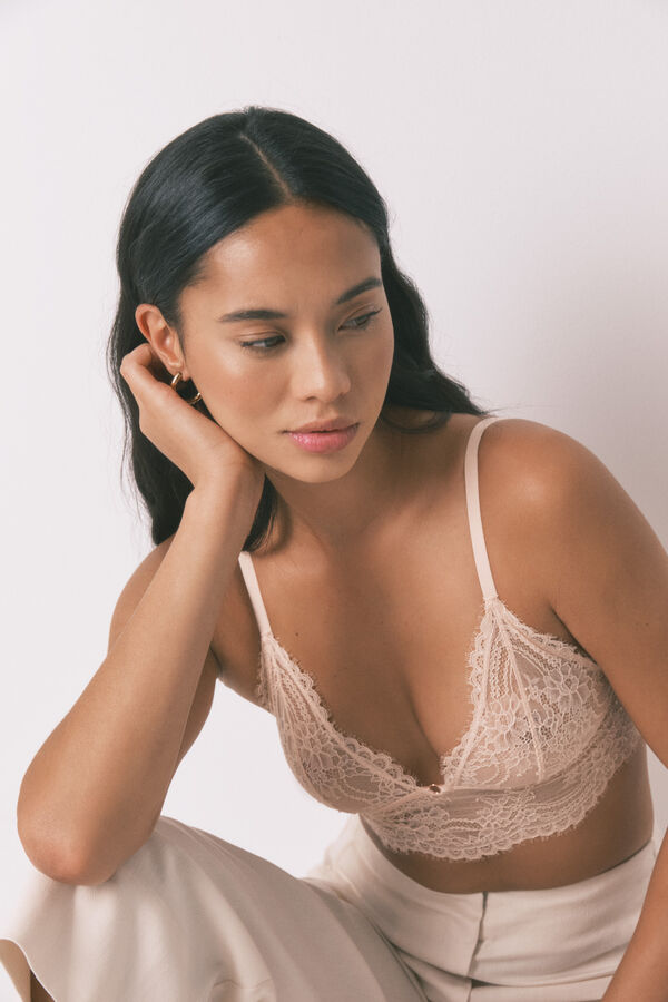 Women'secret Specijalni ružičasti brus sa bralette grudnjak na čipka Roze