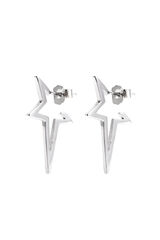 Singularu Silver Punk Star Earrings grey