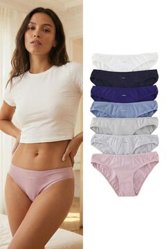 Trendyol Pack de 7 bragas cl&aacute;sicas semanales azul