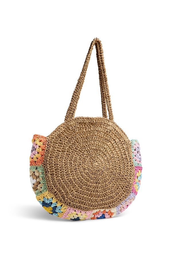 Pieces Bolso Paperstraw cremallera nude