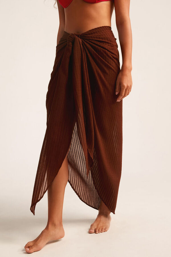 Robin Chocolate sarong skirt nude