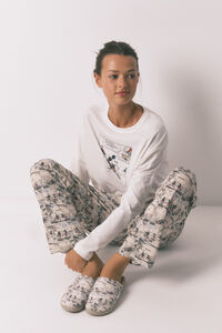 Women'secret Mickey egér fehér házipapucs