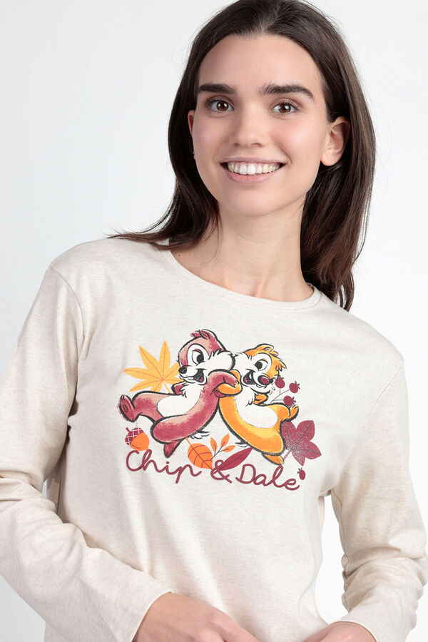 Admas Women's Chip&Dale autumn long pyjamas Bež