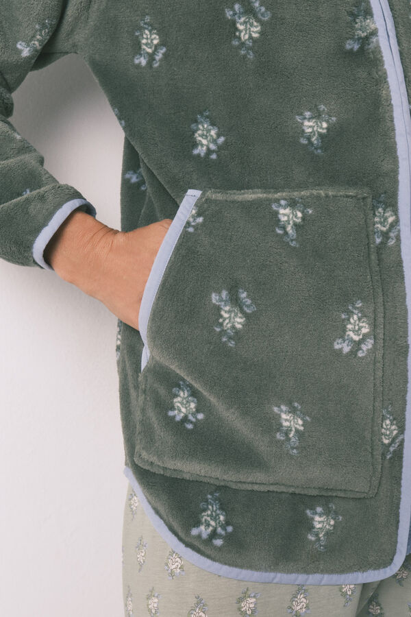 Women'secret Kućni ogrtač od cvetnog flisa Print