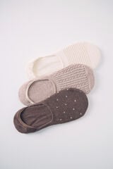 Women'secret Pack of 3 no-show socks printed