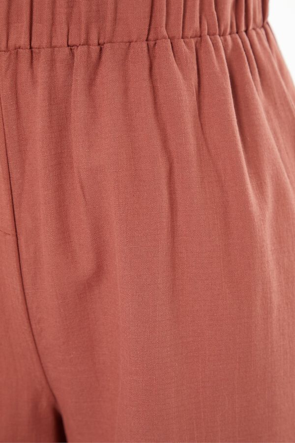 Trendyol Pantalones cintura alta aberturas naranja