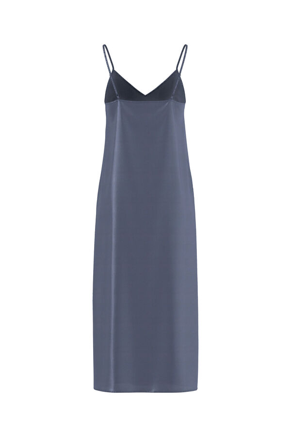 Pieces Vestido largo tirantes azul