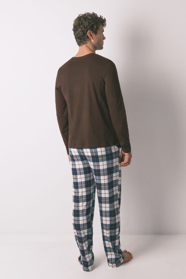 Women'secret 100% pamut Pluto barna hosszú pizsama  természetes